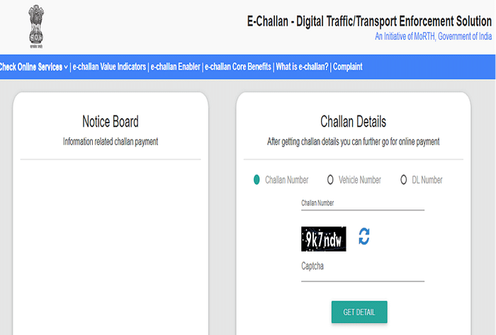 how to check your vehicle challan status online follow these steps