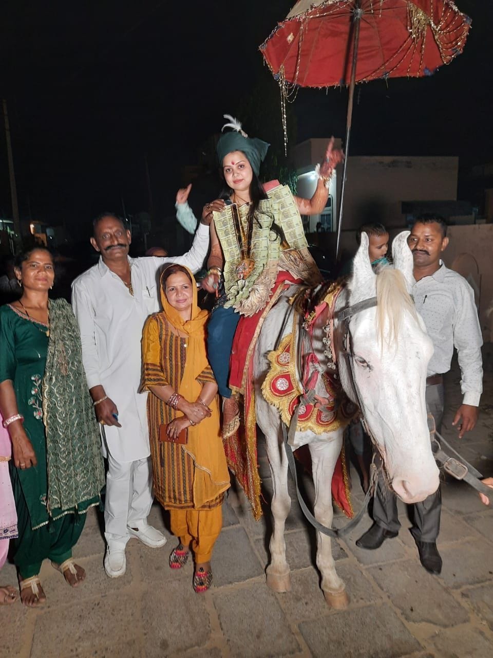 Respect given to daughter like a son by riding a horse