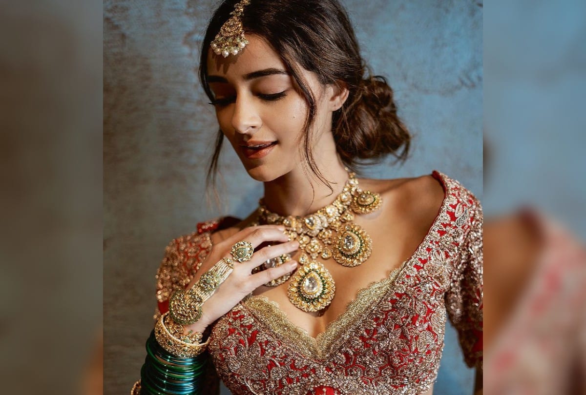 Ananya Panday Bridal Lehenga Look Photos Goes Viral