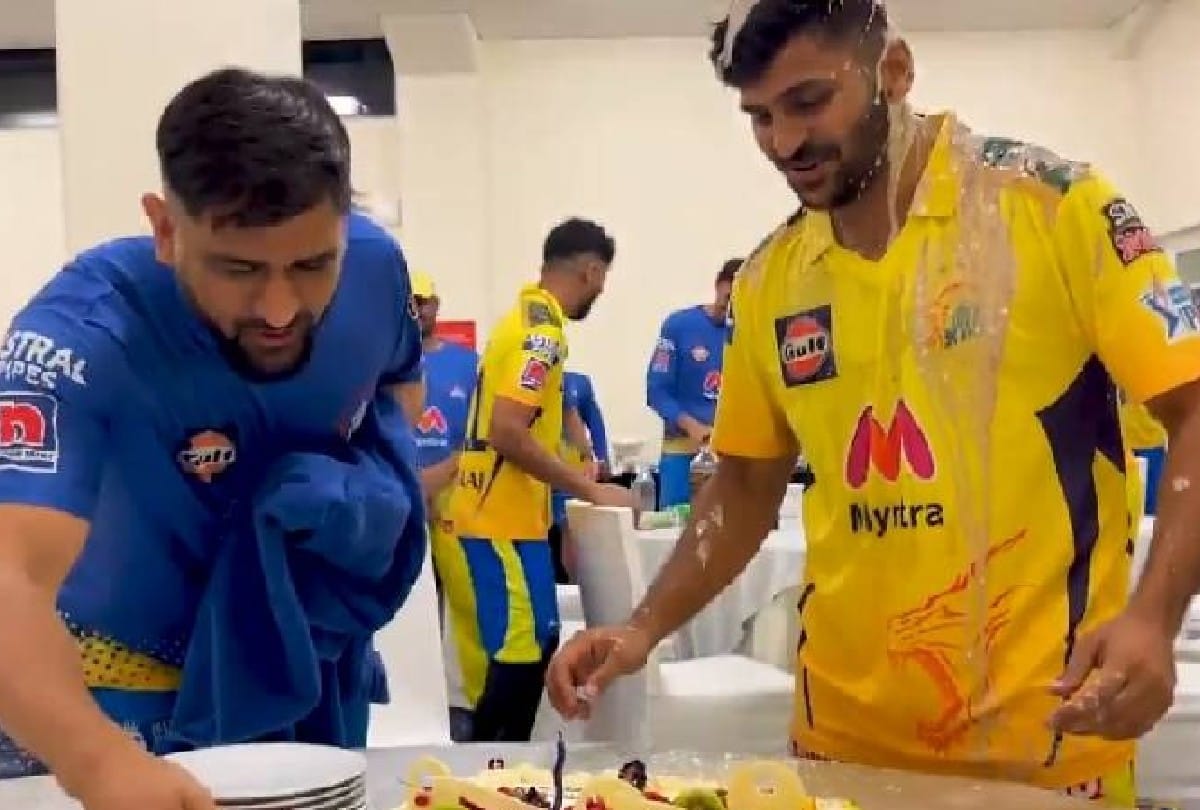 Csk players target birthday boy shardul thakur after winnig IPL Final