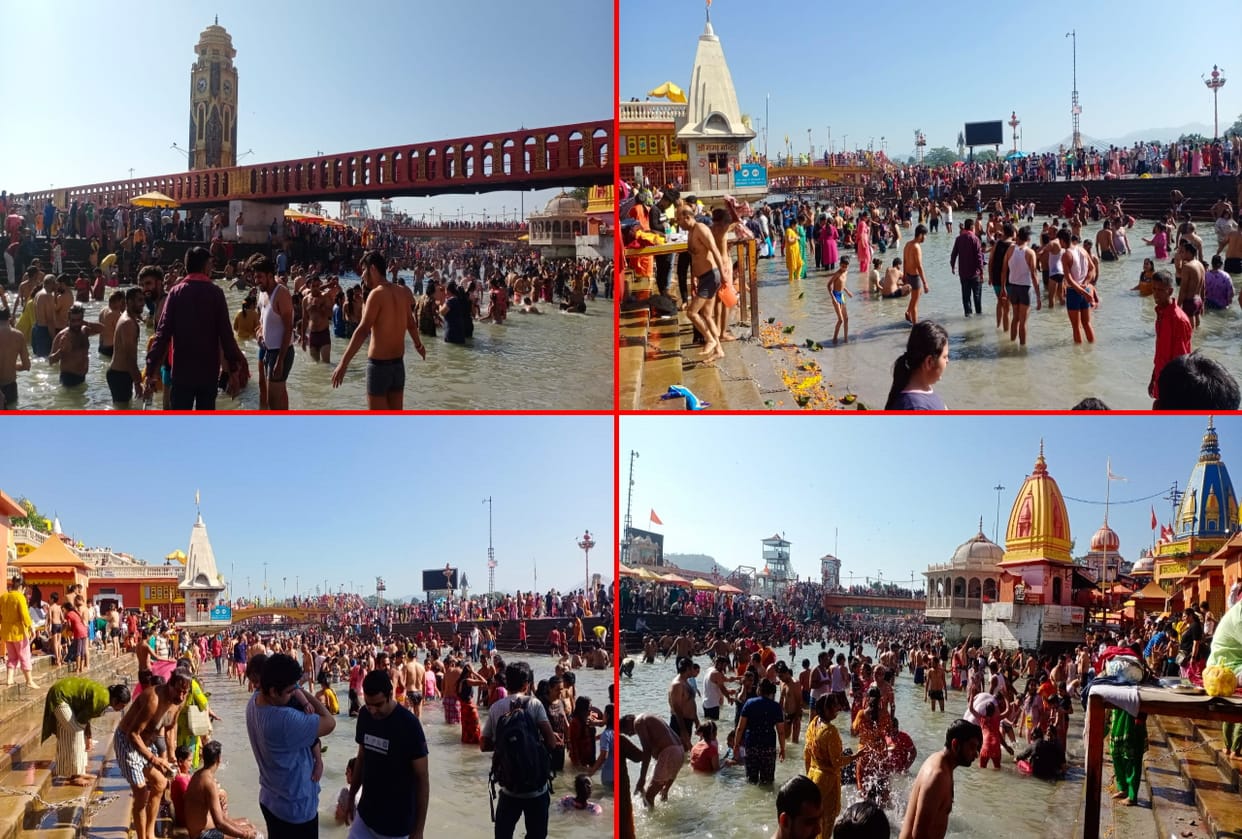 haridwar news: Gang nahar closed, only one and half feet water remained on Harki Padi, see photos