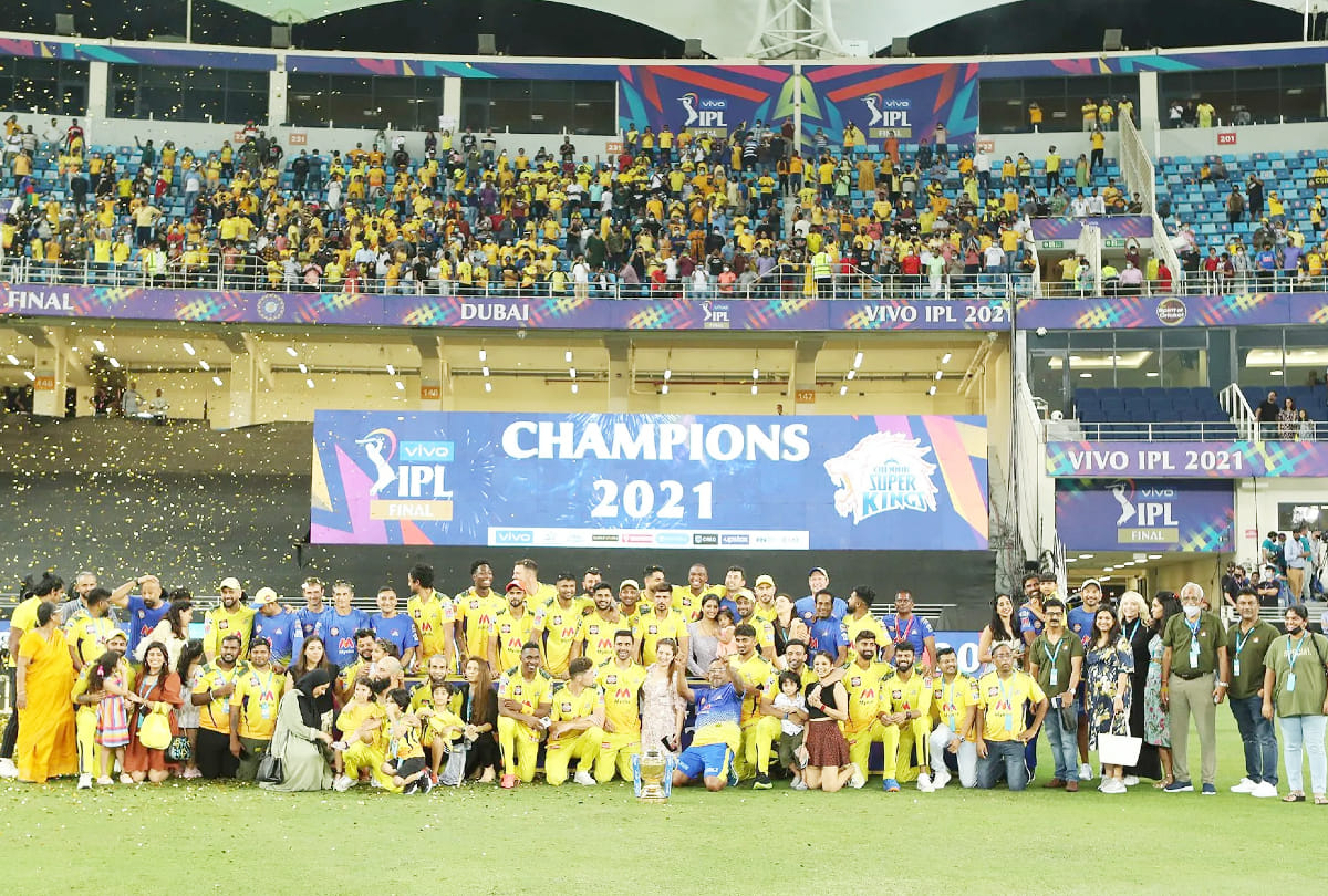 IPL Final Photos CSK Chennai Super Kings winning moments Photos Of IPL 2021; MS Dhoni Sakshi Ziva IPL final Suresh Raina Priyanka Uthappa | Ruturaj Gaikwad | CSK vs KKR final