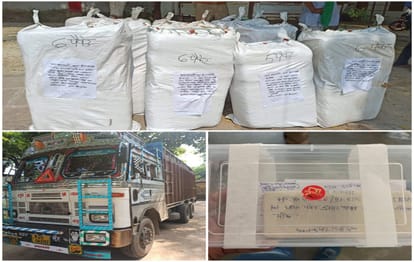50 kg ganja worth RS 35 lakhs recovered from truck in bhadohi police arrested  two smugglers