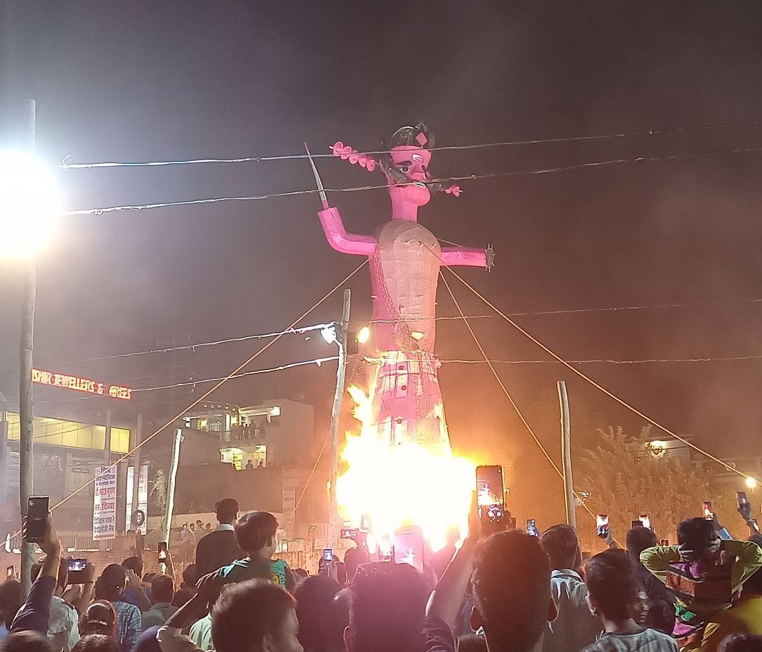 Effigies of Ravana and Meghnath burnt in Kashipur, Jaspur