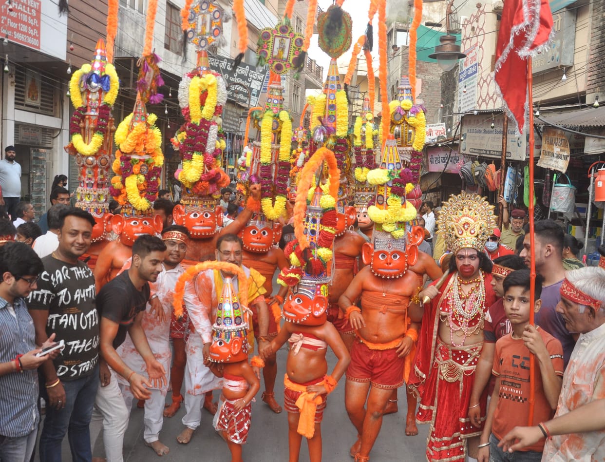 The 'mask tradition' came from Multan, Pakistan in Dussehra festival