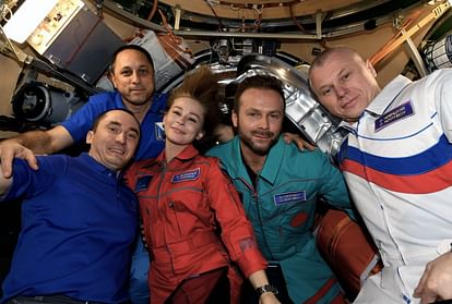 Historic: Challenge became the first film to be shot in space the Russian team returned to Earth after 12 days of shooting
