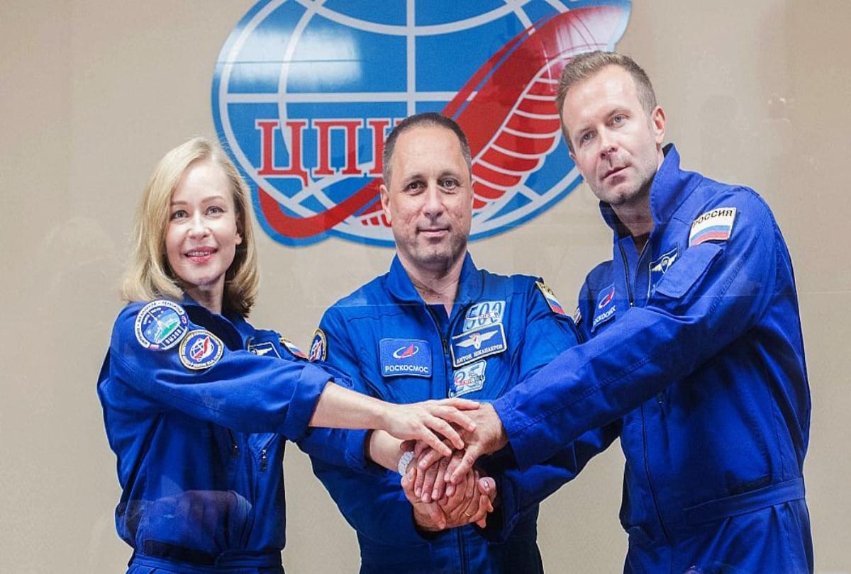 Historic: Challenge became the first film to be shot in space the Russian team returned to Earth after 12 days of shooting