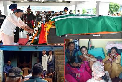 Jammu and Kashmir Encounter: Martyr Harendra Singh and Ajay Singh Rautela Dead bodies Reached Uttarakhand