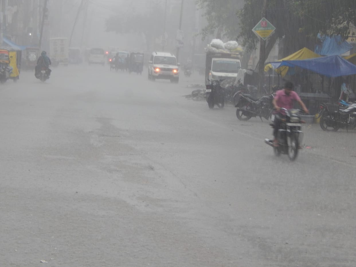 Weather took a turn again, rain with wind