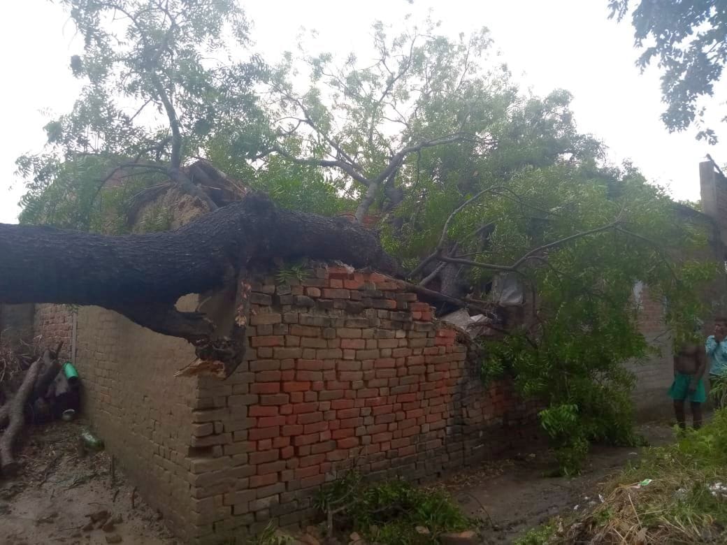 Two including girl died due to storm water