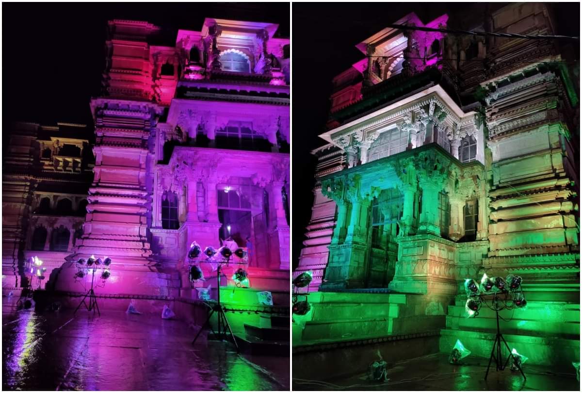 two temples of vrindavan will be illuminated by tiranga lights when India completes 100 crore vaccinations