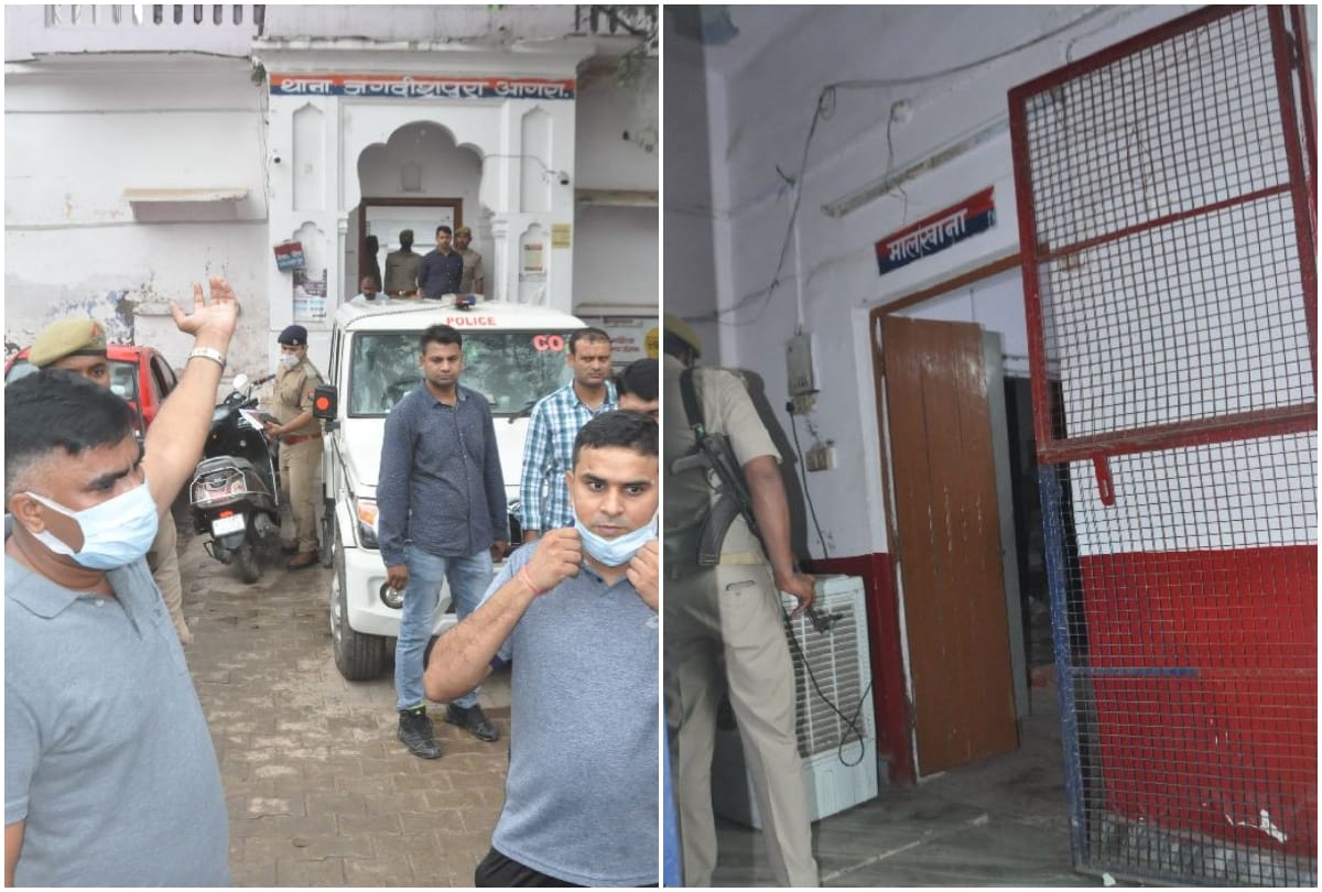 sweeper arrested for rs 25 lakhs cash stolen form police station in agra