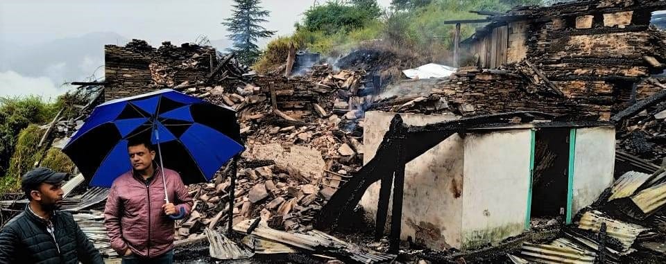 house fire in chopal kujavi village
