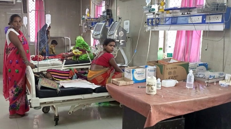 Two AES and eight fever patients admitted