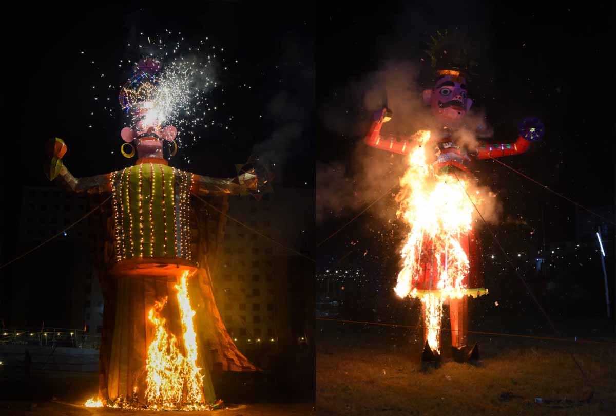 Pollution doubled after burning of effigies of Ravana, AQI reached 150 to 300 on the night of Dussehra