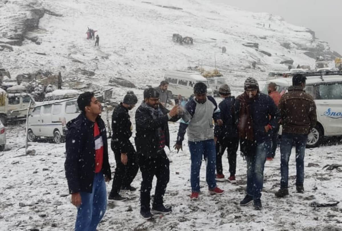 weather update himachal: fresh snowfall in rohtang himachal pradesh manali leh road closed