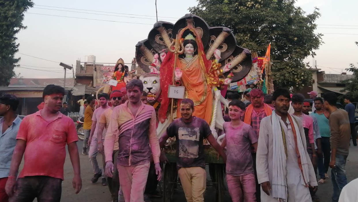 Tears spilled by devotees during the immersion of Durga idol