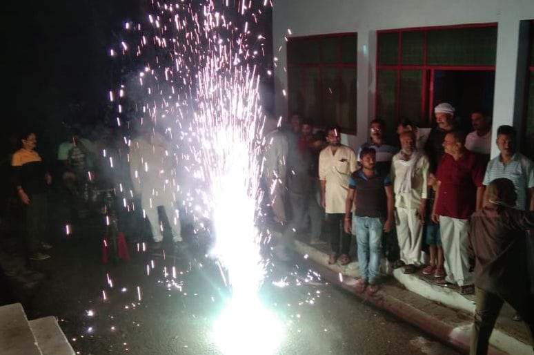 as soon as Nitin becomes Vice Vice President  supporters  celebrted