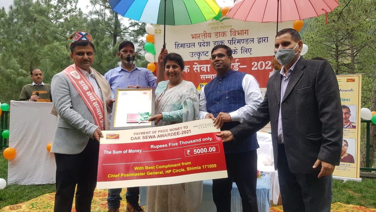 dinesh get dak seva award