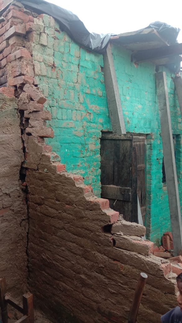 Houses collapsed in four villages due to rain, 11 including 5 children injured