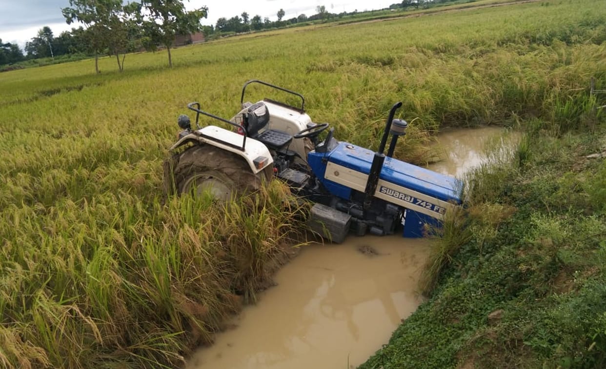 BJP leader was crushed to death by tractor