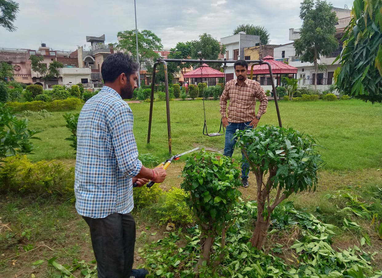 Municipal Corporation took care of the park after three months, Yamunanagar
