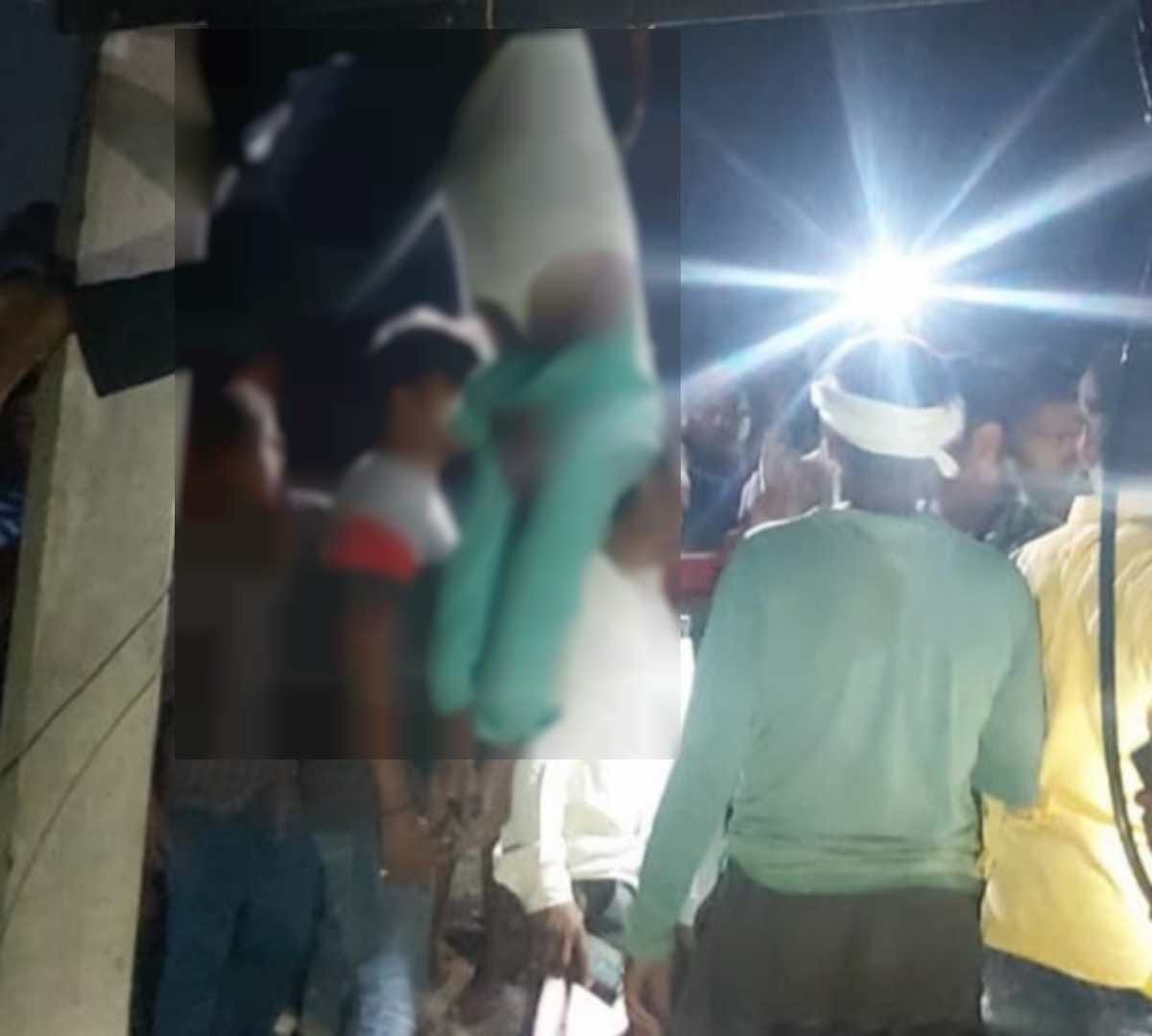 private lineman died by electrocution dead body hanging from pole in jaunpur