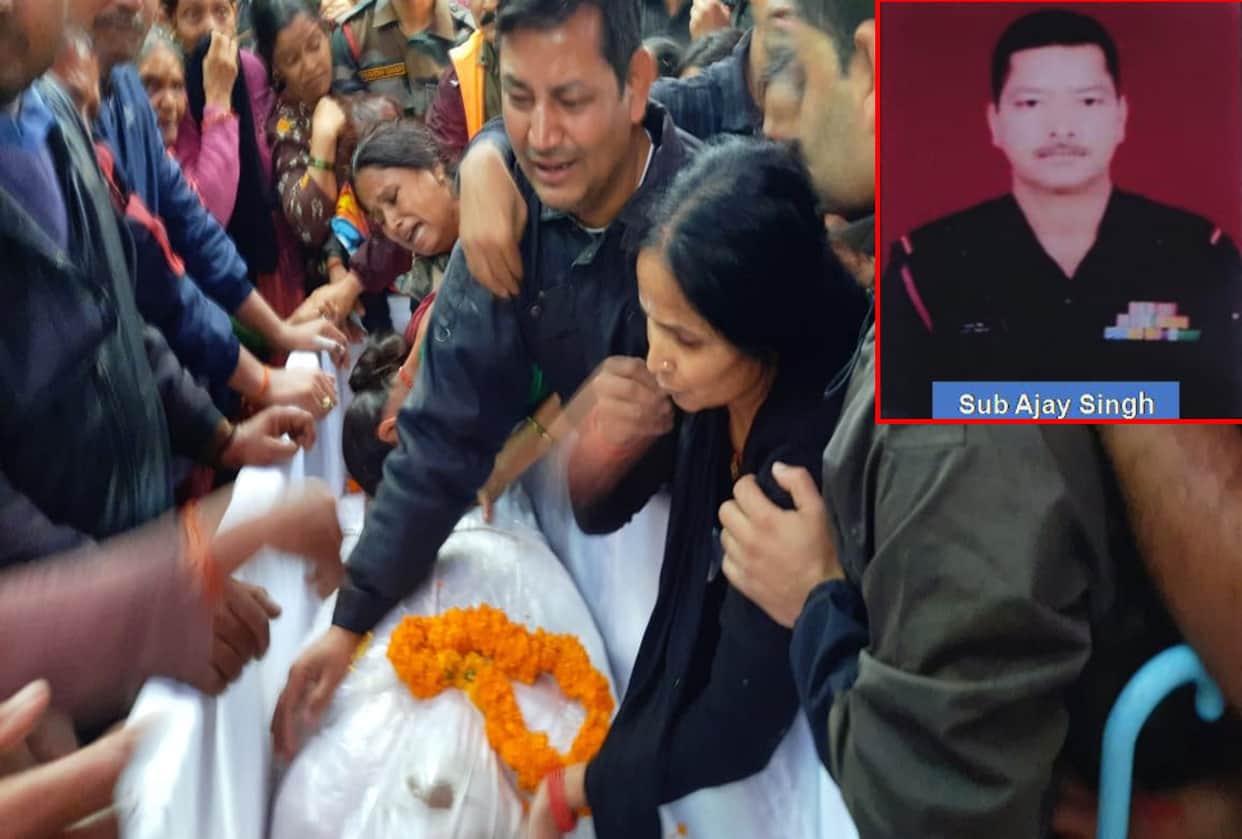Jammu and Kashmir Encounter: Martyr Ajay Singh Rautela Dead bodies Reached Home see photos