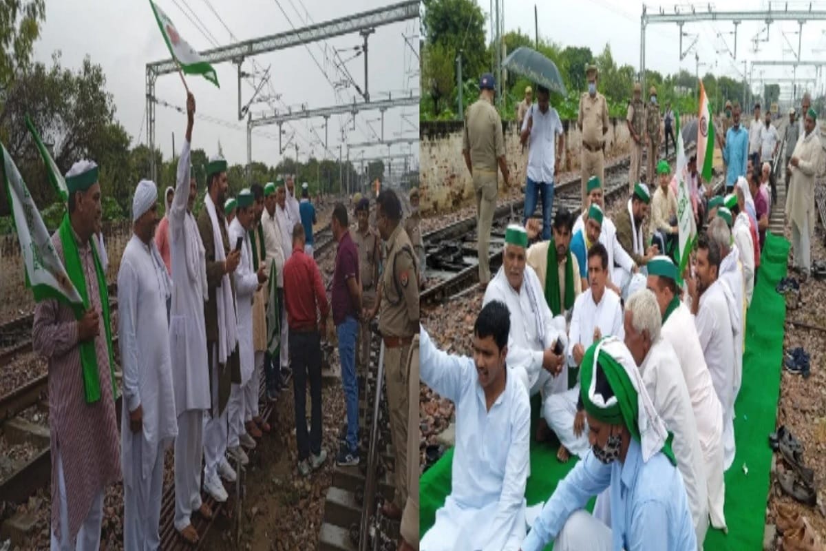 Rail Roko Andolan Today News: farmers have protest on railway stations in six district of West UP