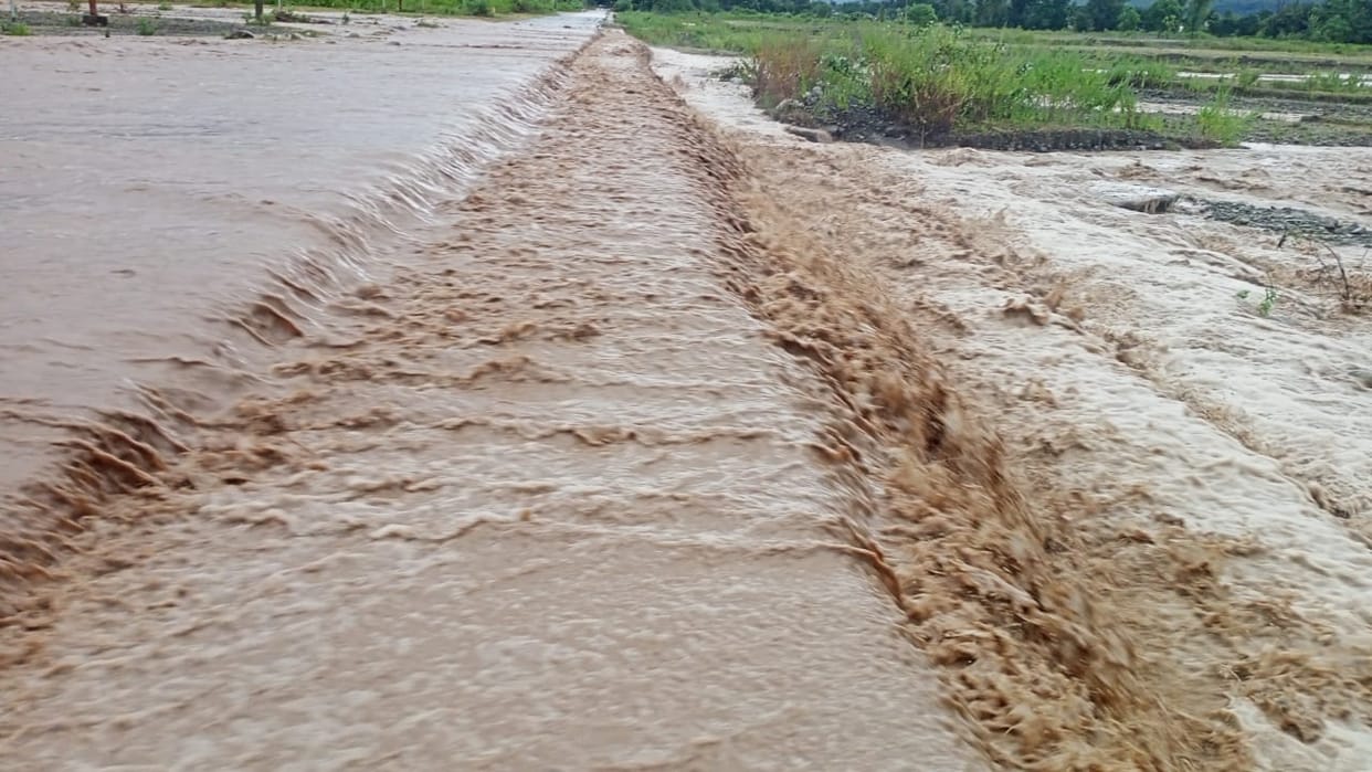 flood situation occurs in Pilibhit due to continous rain and water released in river Sharda