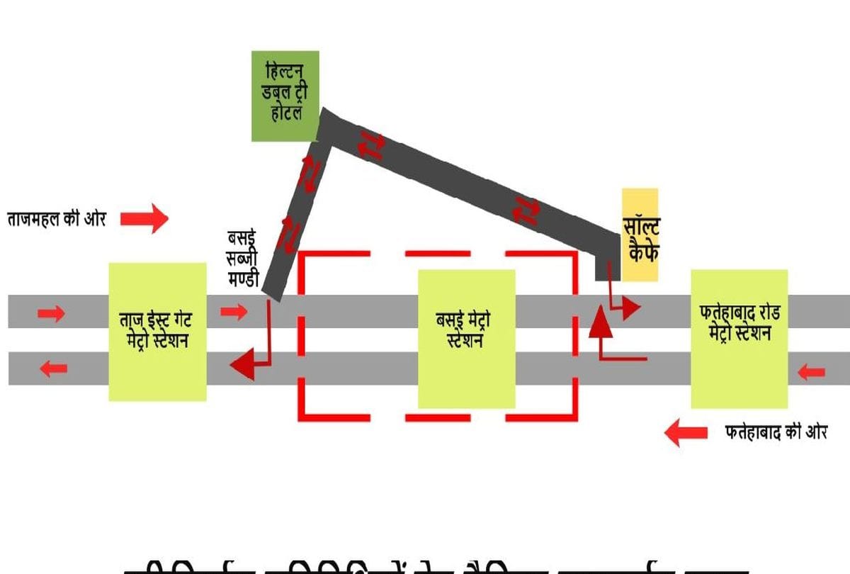 Traffic will be diverted on Fatehabad Road for 13 days from today due metro works