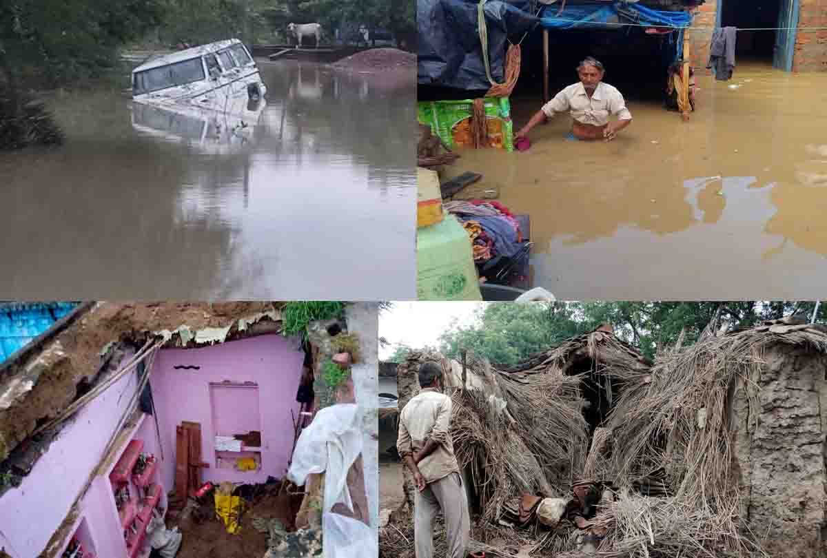 Heavy rain in many cities of UP, house collapsed in rain