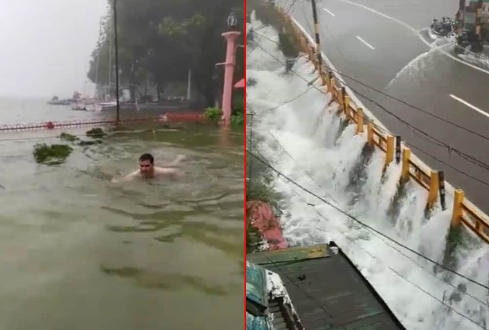 Uttarakhand Weather Update Today: Rainfall Break Many Years Record in Nainital and Water Flow on road After Naini Lake Overflow Photos