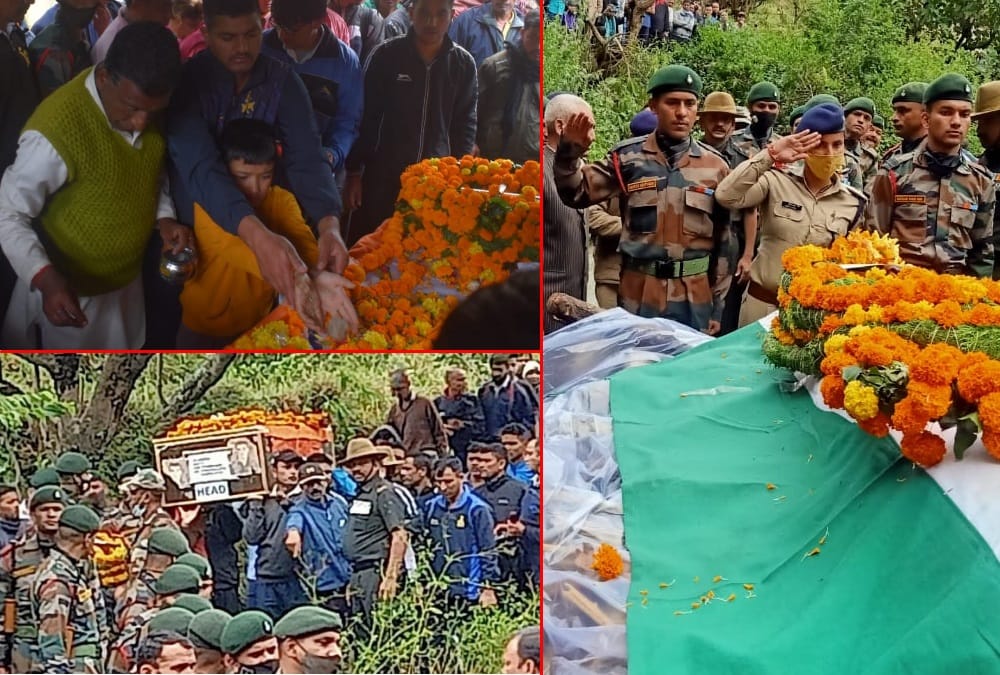 Jammu and Kashmir Encounter: Huge Crowd during Martyr Rajendra Singh Funeral in kotdwar Uttarakhand Photos
