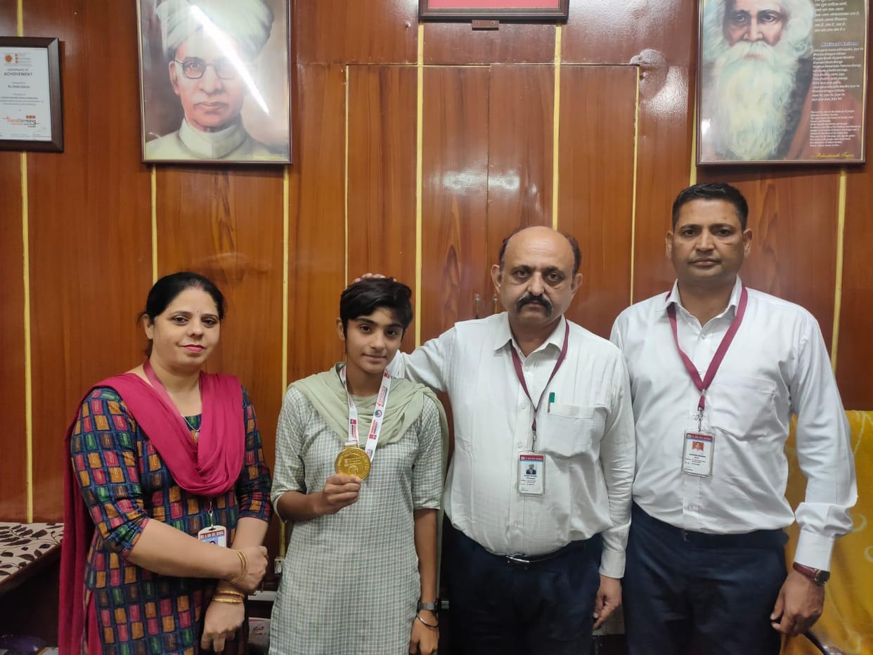Gurwinder won gold in North Zone Karate Competition