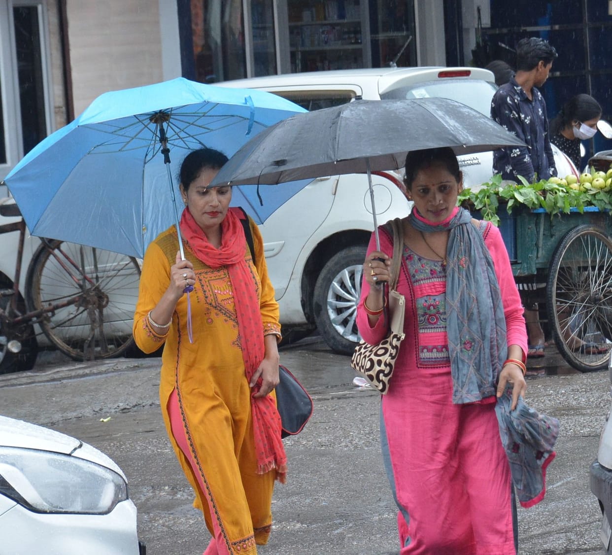 People were imprisoned in homes for the whole day due to torrential rain