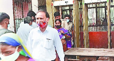 The frills of the security of the district court are just for show