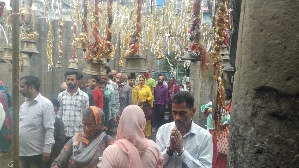 Devotees gathered at Bilkeshwar Mahadev Temple