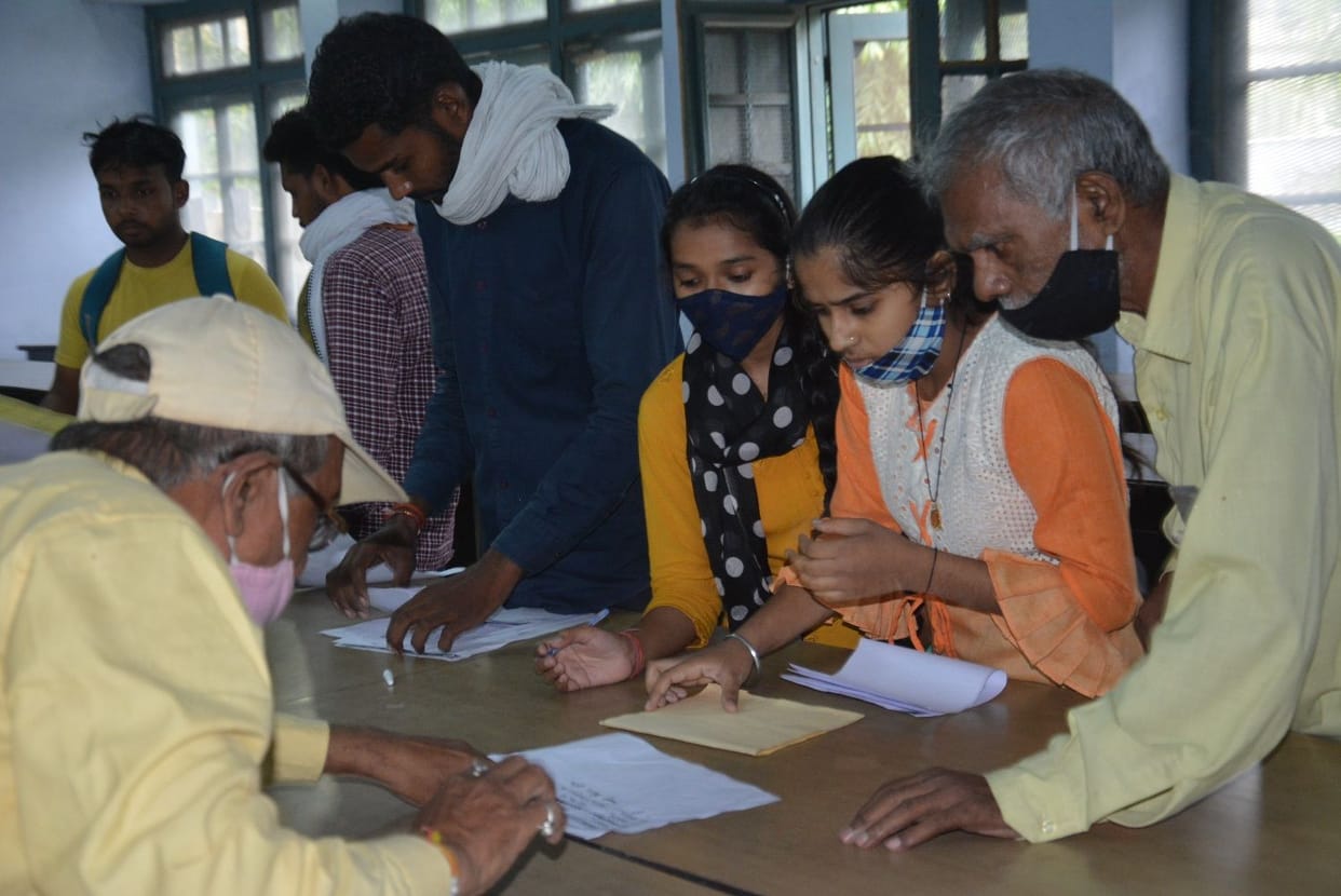 Line for admission in degree colleges
