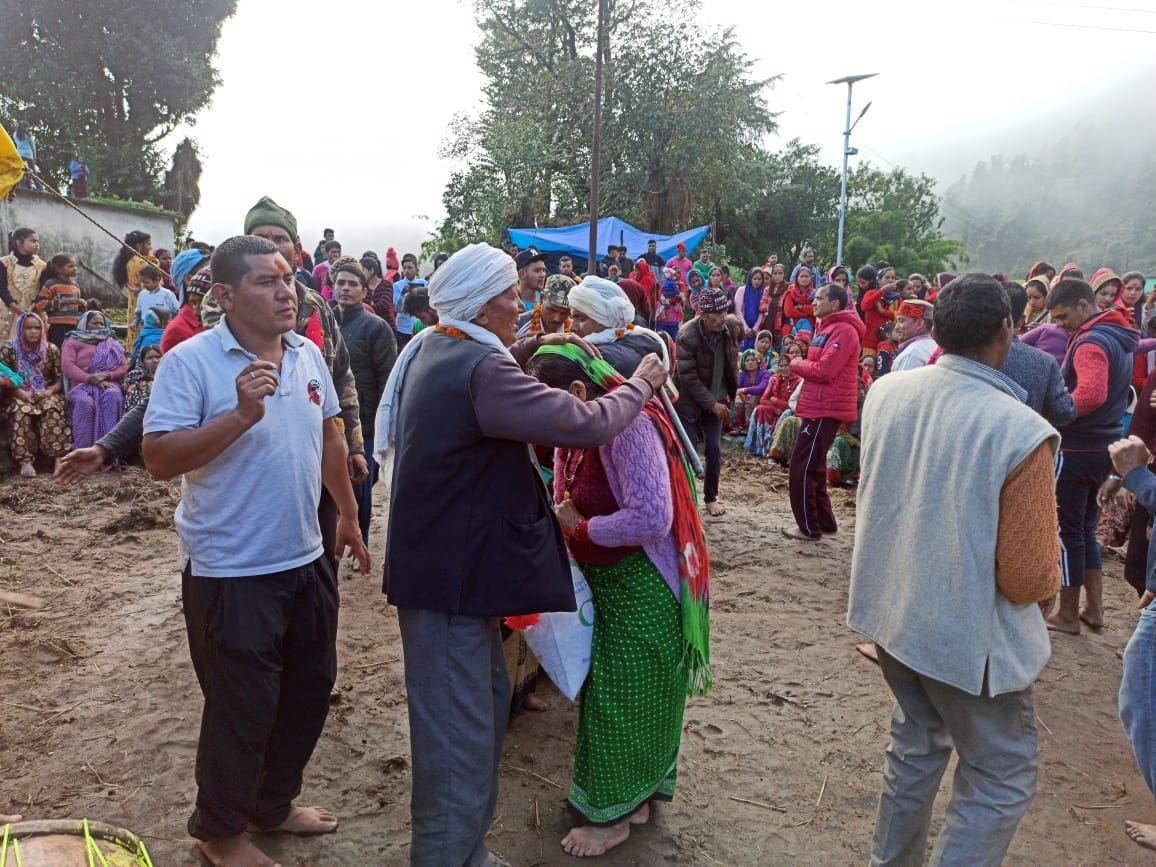 Grand welcome of mother Nanda's folk caste in Nanihal