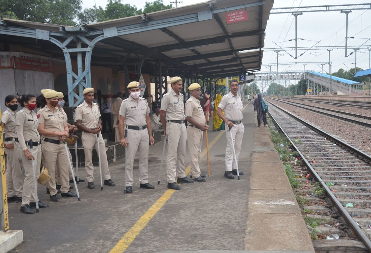 Farmers on railway track, 12 trains including five passenger trains affected