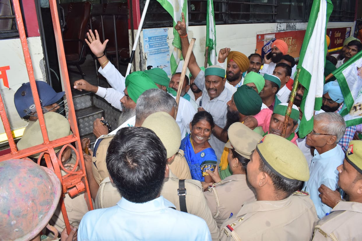 Farmers protest