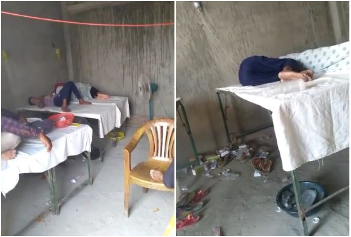 jholachhap were treating the patients on the tent tables video goes viral in agra