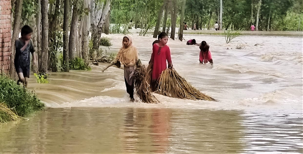 Kosi river water flowing on the road, Dadhial-Bajpur road closed