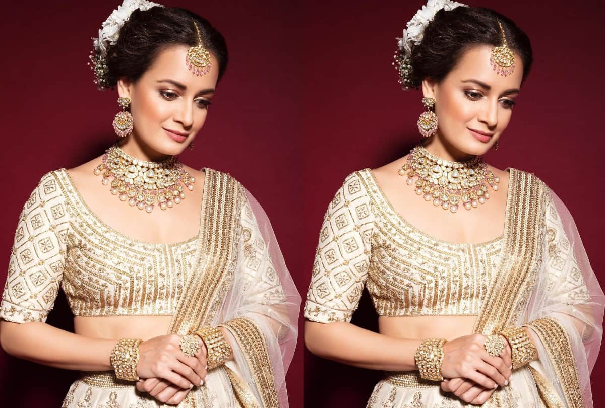 Diwali 2021 Fashion Dia Mirza white lehenga gives Graceful look