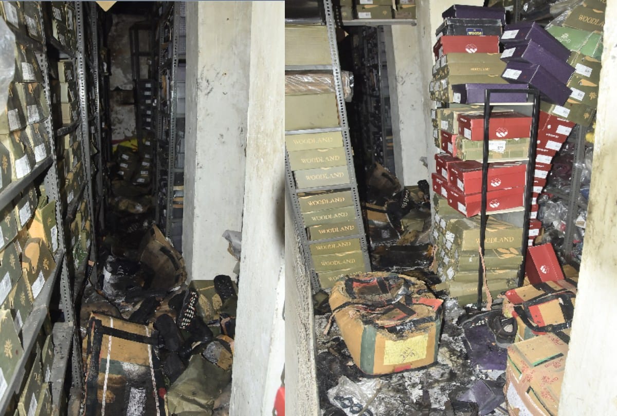 Fire breaks out in shop store in Lower Bazar shimla, shoes and clothes burnt to ashes