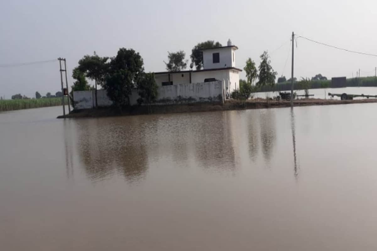 Ganga overflowing in Hastinapur, with many villages of Khadar area lost contaction