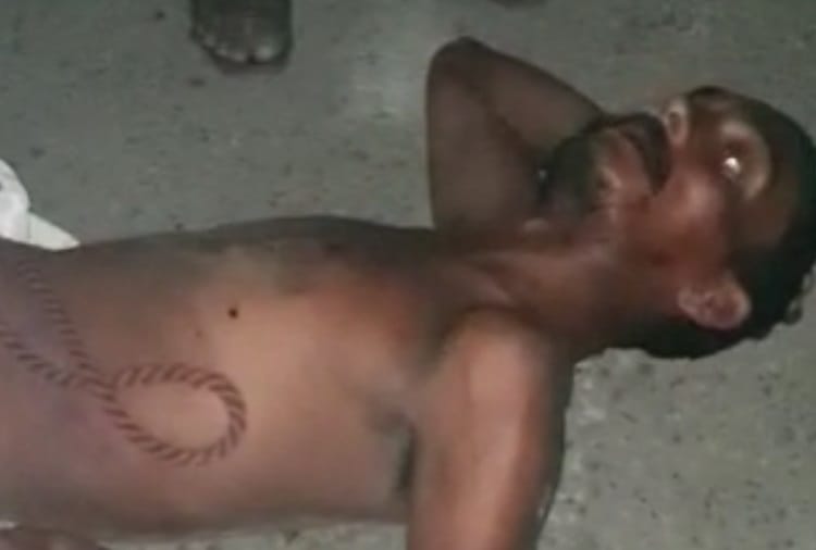 Now the video before Lakhbirs hands and legs was cut off went viral in sonipats Kundli border massacre
