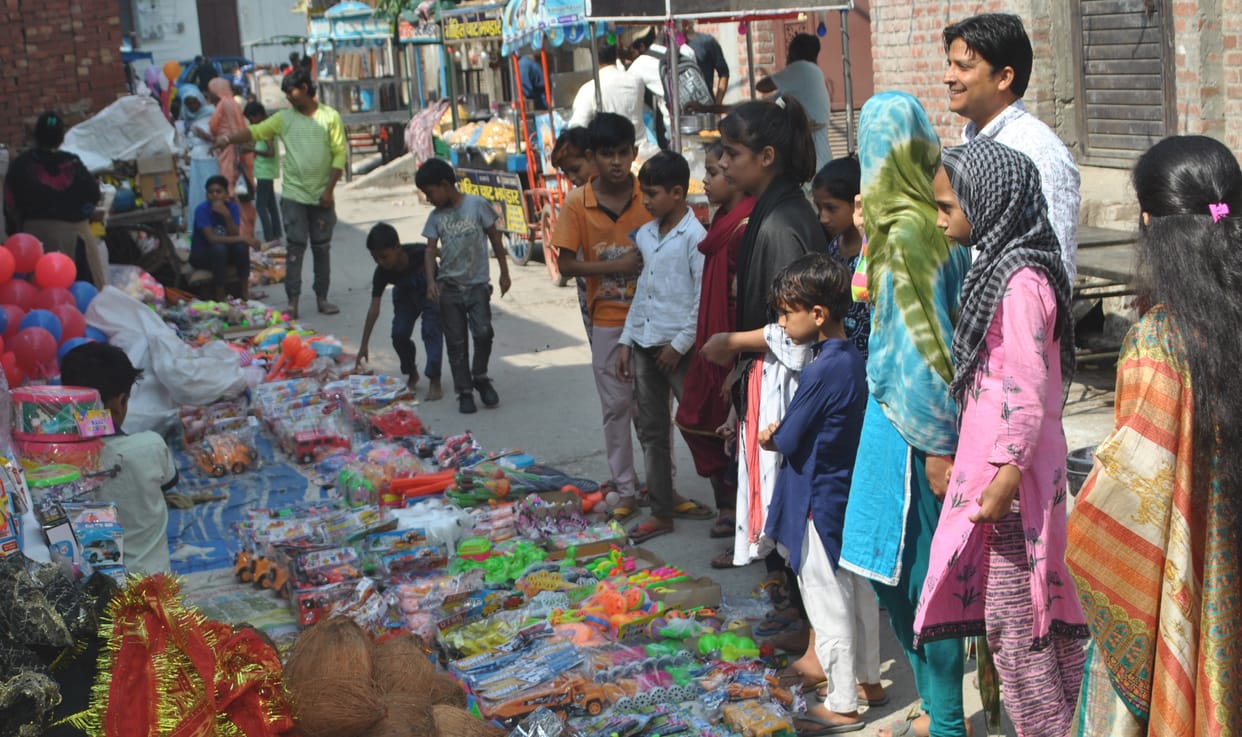 Devotees gathered at Bala Sundari Temple