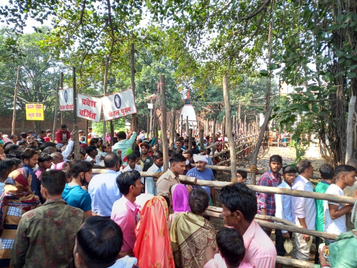 Made a vow by offering prasad in Durga fair in village Ghasipura